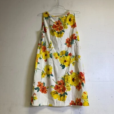Alyx Plus Sleeveless Sheath Dress Size 18 Color White/Orange/Yellow Floral - Image 1 of 4