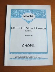 NOCTURNE IN G-MOLL, Opus 37, Nr. 1 Klavier solo von CHOPIN, 1969 Noten - Bild 1 von 2
