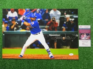 ELVIS ANDRUS TEXAS RANGERS SIGNED 12x18 PHOTO "At the Plate" JSA COA - Picture 1 of 4