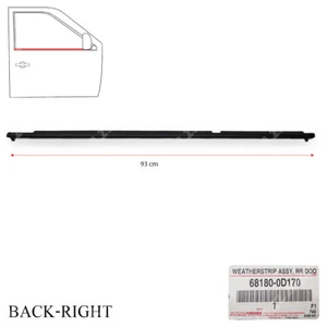 Rear Rh Outer Weatherstrip Door Belt For Toyota Vios NCP NSP15 2013 - 2016 - Imagen 1 de 9