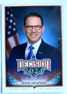 2024 DECISIONE JOSH SHAPIRO BASE CARD STAMPA CORTA SP #179 - Foto 1 di 2