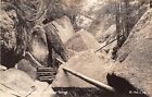 Kinsman Notch New Hampshire 1941 RPPC Real Photo Postcard Boulders Lost River
