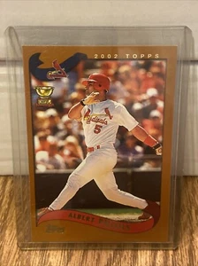 2001 Topps Albert Pujols rookie RC #160 Cardinals ERROR ON BACK HOF - Picture 1 of 2