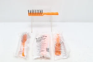 4 pack of 7 Rows VENT BRUSH Hair Stylist Brush by The bobby Company -Orange - Picture 1 of 3