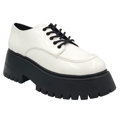Oxford Madden Girl Mujer Philipa Suela Plataforma Talla EE. UU. 8,5 M Caja Blanca Foto 1 de 4