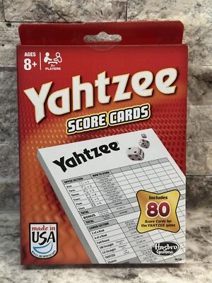 New Hasbro Yahtzee Gaming 06100 Score Pads 80 Sheets From Supplier - Image 1 of 2
