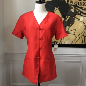 Vintage Spiegel Linen Blend Short Sleeve Blazer 8 - Picture 1 of 6