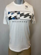 Billabong T-Shirt Men's Size S, Short Sleeve Tailored Fit White, "Waves of Gray"