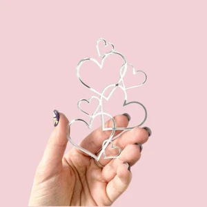 5pcs Acrylic Cake Decoration Dessert Simple Love Valentine's Day Baking Cake - Picture 1 of 13