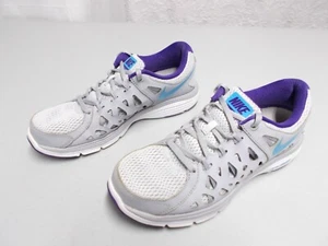 NIKE Dual Fusion Run 2 Women's Gray Purple Blue Running Training Shoes Size 9 - Picture 1 of 12