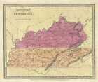 1834 Burr Map Of Kentucky And Tennessee