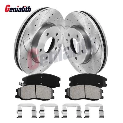 Front Drilled Rotors + Ceramic Brake Pads for 2007 2008 2009 Chevrolet Equinox Foto 1 de 4