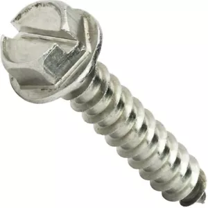 1 - #14 x 1" Stahl vergoldet Schlitz Sechskant Scheibenkopf Blechschrauben 30 Stück - Bild 1 von 1