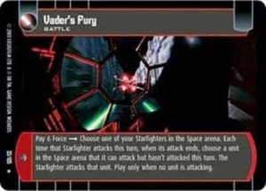 STAR WARS FREE BATTLE OF YAVIN BOOSTER + VADER'S FURY FOIL NM scratches - Picture 1 of 2