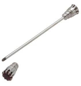 Mens Collar Bar Pin Silver Tone Dark Red Large Rhinestone 2 5/8" - Picture 1 of 3