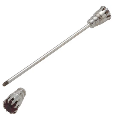 Mens Collar Bar Pin Silver Tone Dark Red Large Rhinestone 2 5/8" - Image 1 of 3