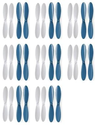 Hubsan X4 H107C Blue White Propeller Blades Props Propellers 8 Pack - Image 1 of 2