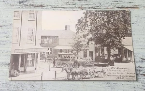 Old Norwalk OH 1863 – Pantlind’s Bus & Whittlesey Corner Historic Photo Card - Picture 1 of 2