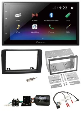 Pioneer USB Bluetooth DAB 2DIN Lenkrad Autoradio für Fiat Idea 06-12 schwarz - Bild 1 von 4