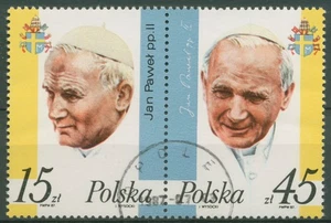 Polen 1987 Papst Johannes Paul II. 3099/00 ZD gestempelt - Bild 1 von 1