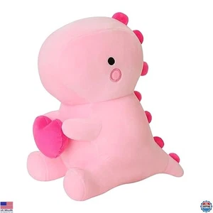 SQEQE rosa Dinosaurier Plüschtier - 12 Zoll weicher Dino mit Herz, ideales Geschenk für alle - Bild 1 von 6