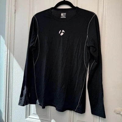 Bontrager Profila Cycling T-Shirt Womens XL Black Fitted Long Sleeve Crew Neck - Image 1 of 4