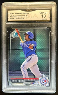 Bowman Draft Vladimir Guerrero Jr. Chrome Prospect 2017 #BDC-150 GMA 10 Foto 1 de 2
