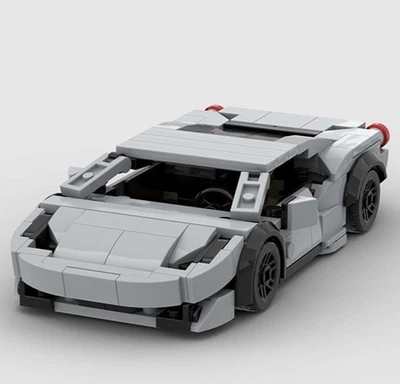 Custom MOC Lego Lamborghini Aventador Supercar 182 Piece Building Brick Car - Image 1 of 4