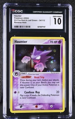 CGC 10 Haunter EX Fire Red & Leaf Green 34/112 Reverse Holo Pokemon Card - Image 1 of 2
