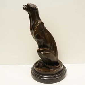 Statue Gepard Tierwelt Art Deco Stil Jugendstil Bronze signiert Skulptur - Bild 1 von 10