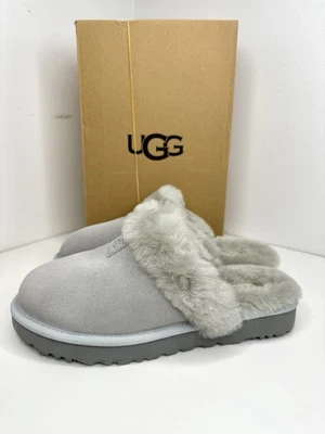UGG Acogedora Zapatilla de Gamuza con Zapatos de Mujer de Piel de Oveja, Nuevos 7M, 8M, 9M GRIS CLARO Foto 1 de 4