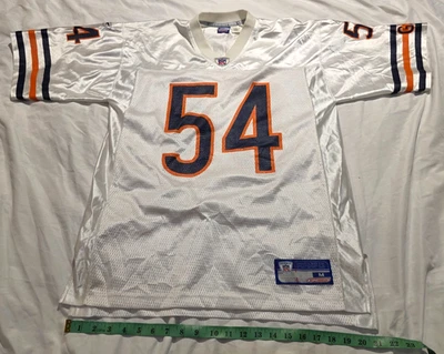 Camiseta de futebol americano vintage Reebok NFL Chicago Bears Brian Urlacher #54 em campo M - Imagem 1 de 4
