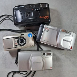 Olympus Kamera Konvolut, ungetestet, Ersatz/Reparatur. 3x Film & 1x Digital - Bild 1 von 17