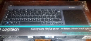 NEW! FRENCH Sealed! Logitech tk820 all-in-one Keyboard w/ Touchpad & Receiver - Picture 1 of 5