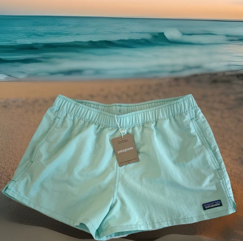 patagonia Women’s “Barely Baggies” Blue Shorts Size L 2.5” 57044