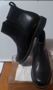 Dunham James wasserdicht schwarz Leder Chelsea elegante Stiefel Herren Größe 7 4E Weite - Bild 1 von 13