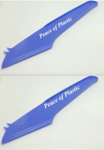 Tupperware 2 Gadget Käsemesser Hobel Hors D'hoeuvres Servierer Olivengabel ~ BLAU - Bild 1 von 2