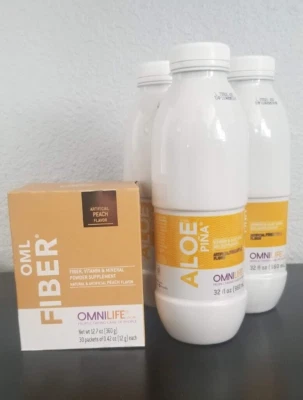 aloe beta y fibra, kit, paquete de 4 sistema digestivo original, aloe, fibra natural Foto 1 de 4