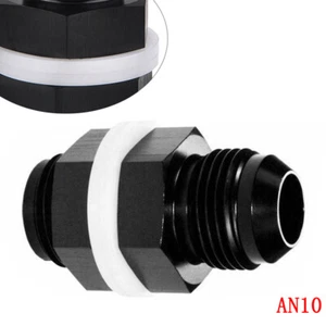 1 Pcs Black Aluminum AN10 Flare Fuel Cell Bulkhead Fitting With Washer - Picture 1 of 5