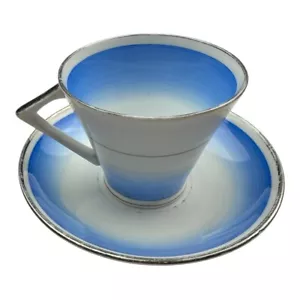 Vintage Gladstone China Tea Cup And Saucer Blue 3480 - Picture 1 of 11