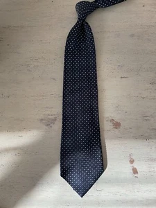 BANANA REPUBLIC Made in Italy Jacquard Spaced Dot Silk Tie in Black - Picture 1 of 6