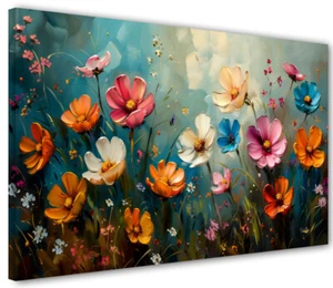 Blumenfeld Blume art Modern Top Bild 50x100 Wandbild Aktuell Kunst BL9 - Bild 1 von 2
