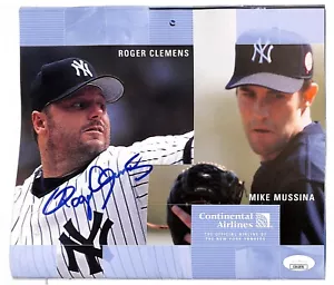 Roger Clemens Autographed 2001 New York Yankees Calendar 10" x 9" JSA - Picture 1 of 3