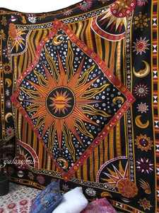 Colcha Queen Indian Sun Star Mandala Colgante de Pared Zodiaco Astrología - Imagen 1 de 1