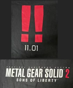 METAL GEAR SOLID 2 SONS OF LIBERTY VIDEO GAME 2001 PROMO T-SHIRT XL - Picture 1 of 6
