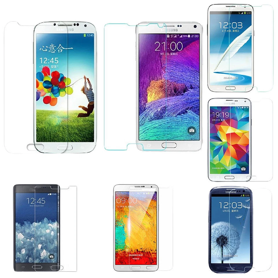 Tempered Glass Screen Protector Samsung GalaxyS7 S6 S5 S4 Note5 Note4 Note3 A5 - image 1 of 1