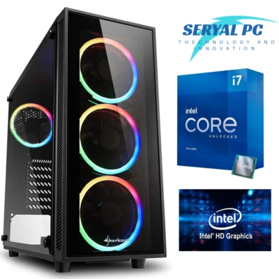 PC DESKTOP GAMING 8 CORE 4.90 GHz INTEL I7 11700 SSD M.2 480 GB RAM 16 GB WI-FI  - Immagine 1 di 4