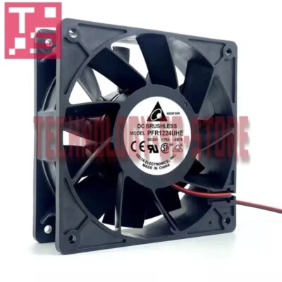 Delta PFR1224UHE-CE75 24V 1.75A 3-wire 12cm cooling fan# 1pcs New In Box - Image 1 of 3