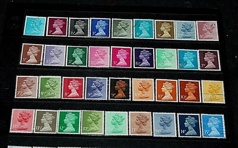 GREAT BRITAIN 1971 QUEEN ELIZABETH HEADS S/SET OF 72 TO 75P  FINE F/U COND Cover