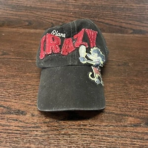Disney Parks Plane Crazy Mickey Mouse Baseball Cap Youth OS Black Cotton Hat - Picture 1 of 9